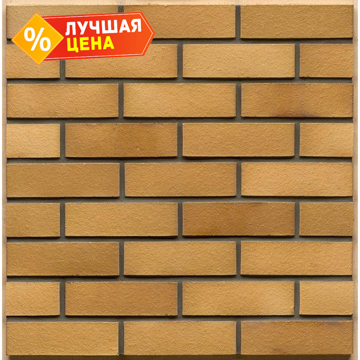 Кирпич клинкерный Muhr 01 EG Niederlausitzer Gelb Edelglanz готик, 250х120х65 мм
