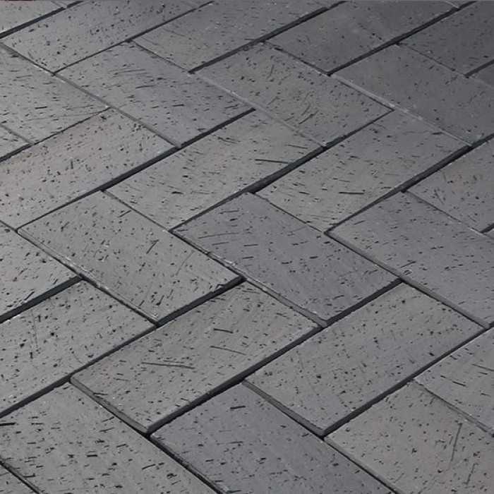 Клинкерная брусчатка Lode Tybet серо-синий шероxоватая, 200x100x52 мм