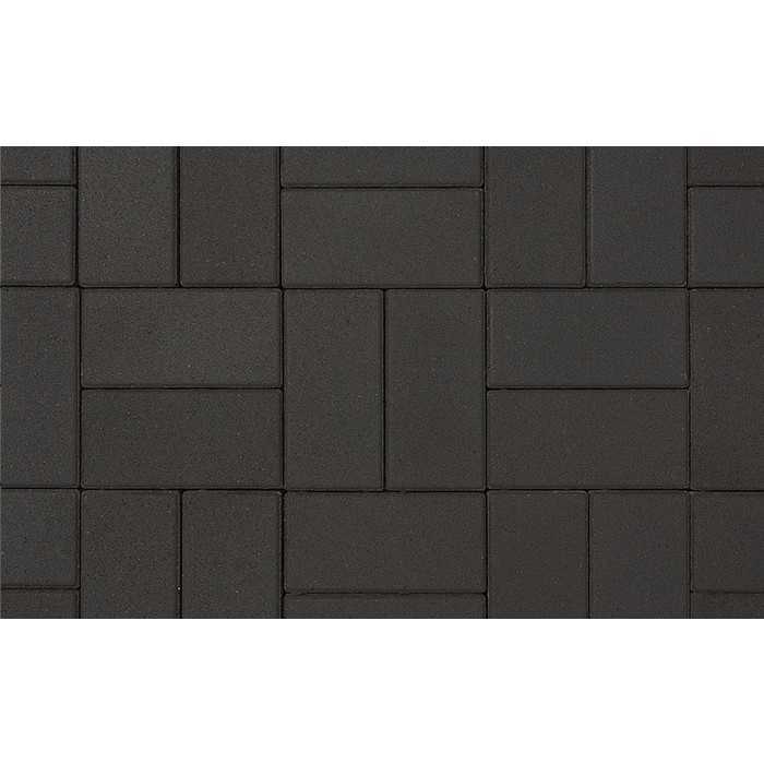 Плитка тротуарная Прямоугольник (Ла-Линия) В.2.П.10 гладкий черный 200x100x100 мм