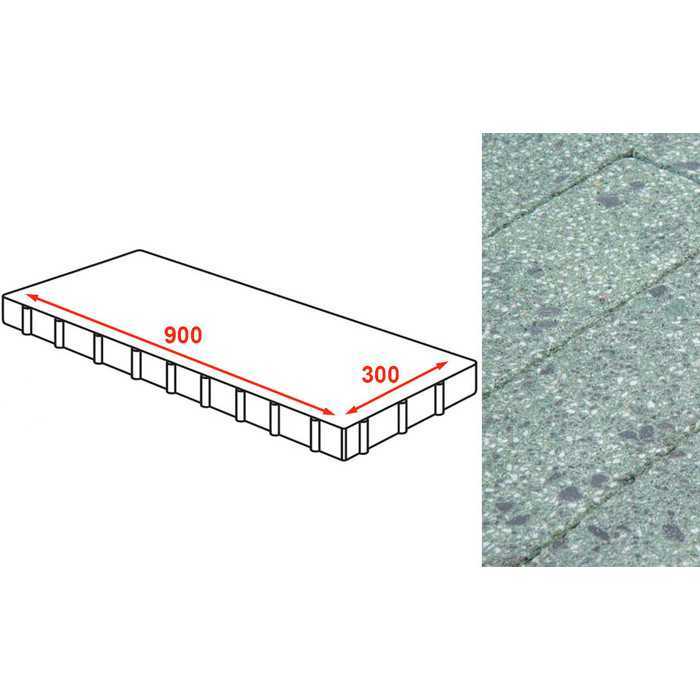 Плита тротуарная Готика Granite FINERRO, Порфир 900x300x80 мм